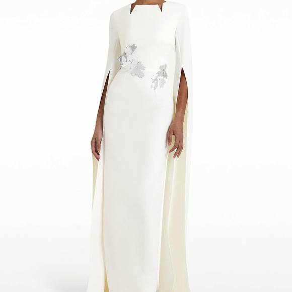 ❌SOLD❌ SAFIYAA US12 Talin Embroidered Ivory Long Dress - Picture 3 of 11